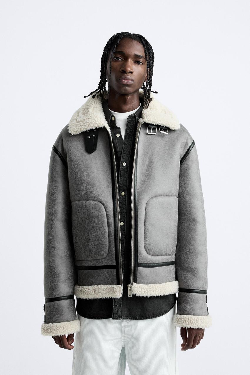 Double faced jacket zara men Clearance