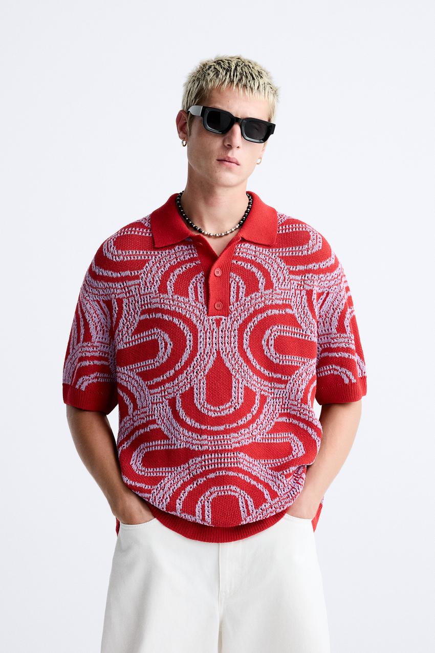 Zara knit jacquard shirt Outlet