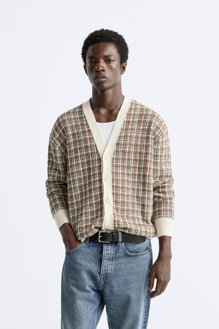 Zara check cardigan Outlet