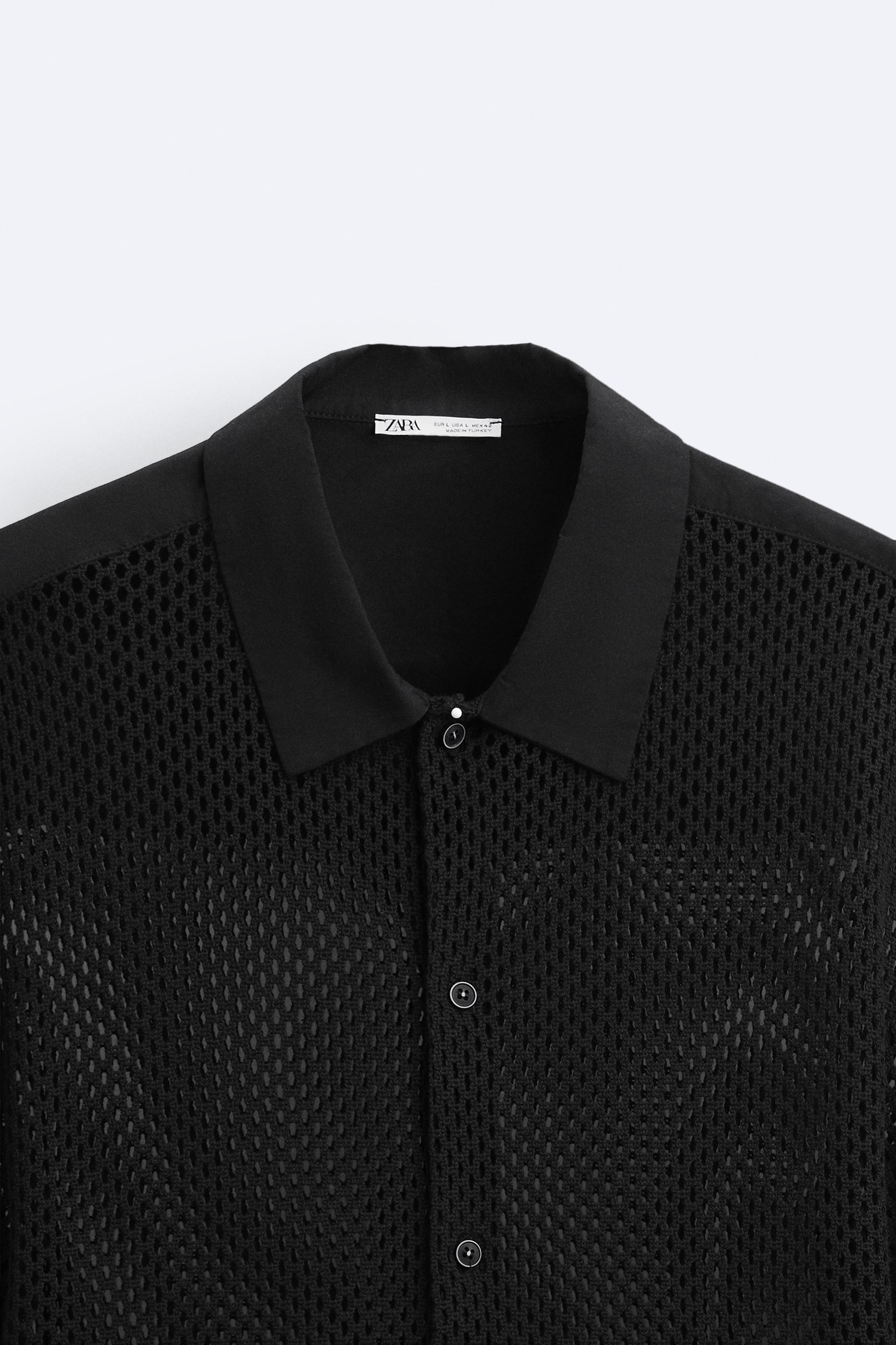 Mesh shirt zara Clearance