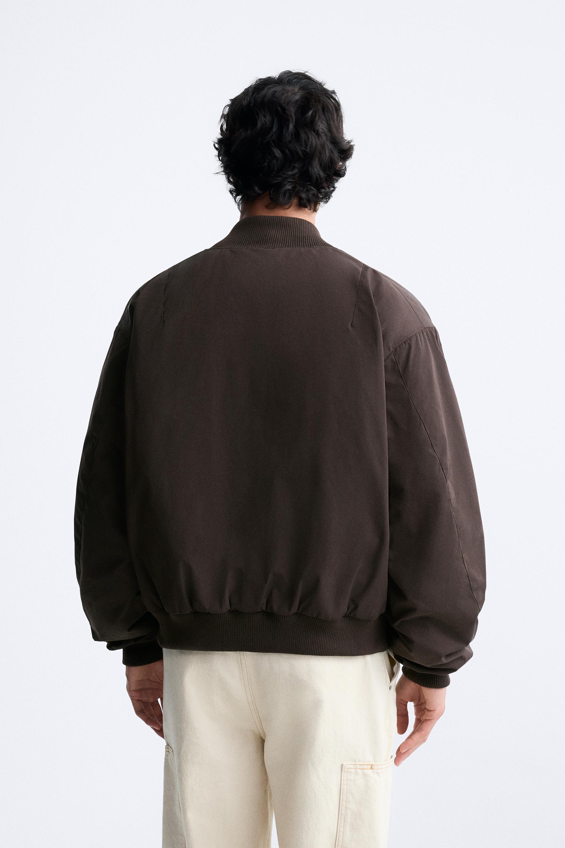Brown bomber jacket zara Clearance