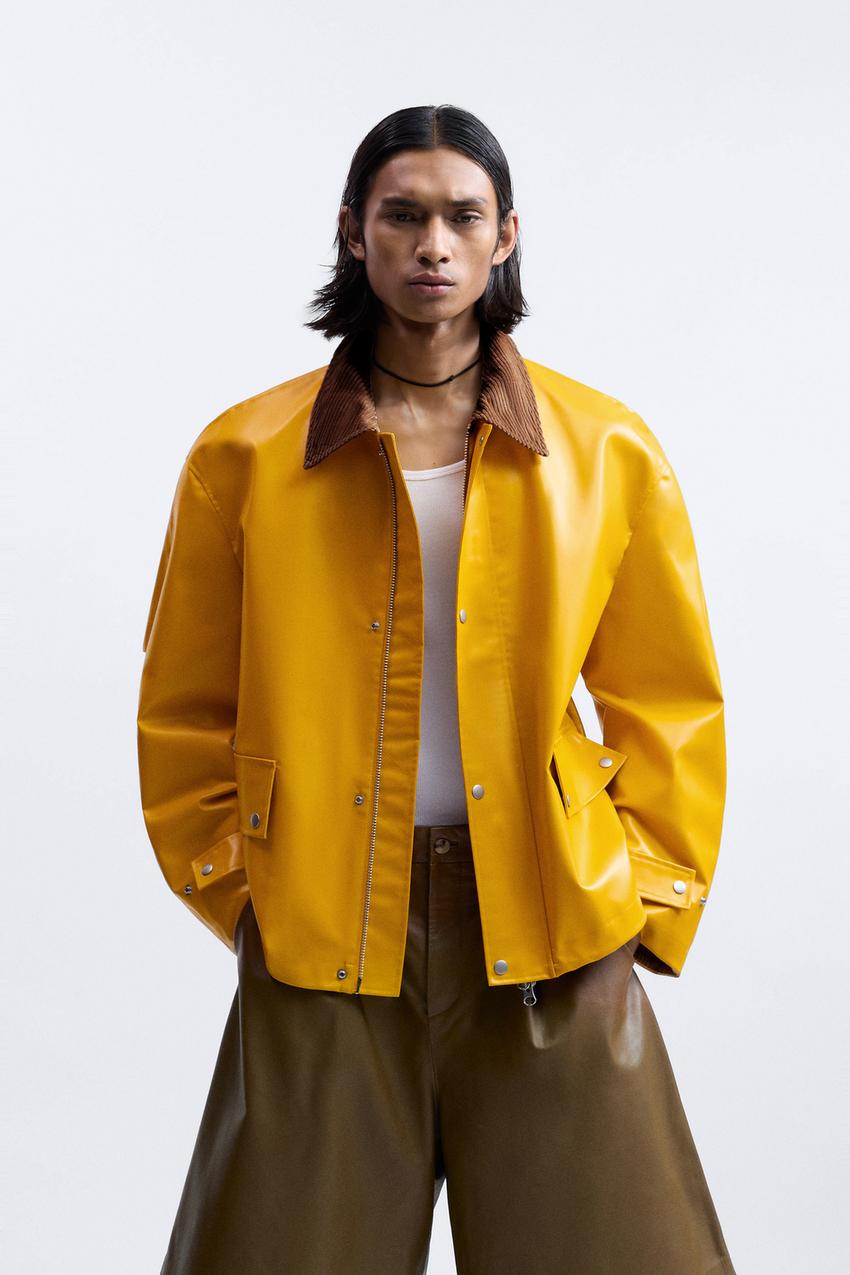 Mens yellow blazer zara Clearance