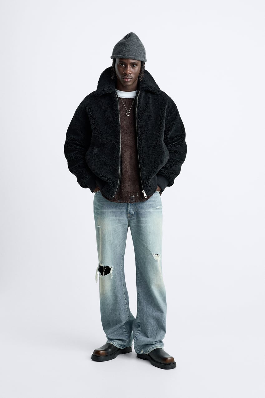 Zara - Fleece Jacket - Black - Men
