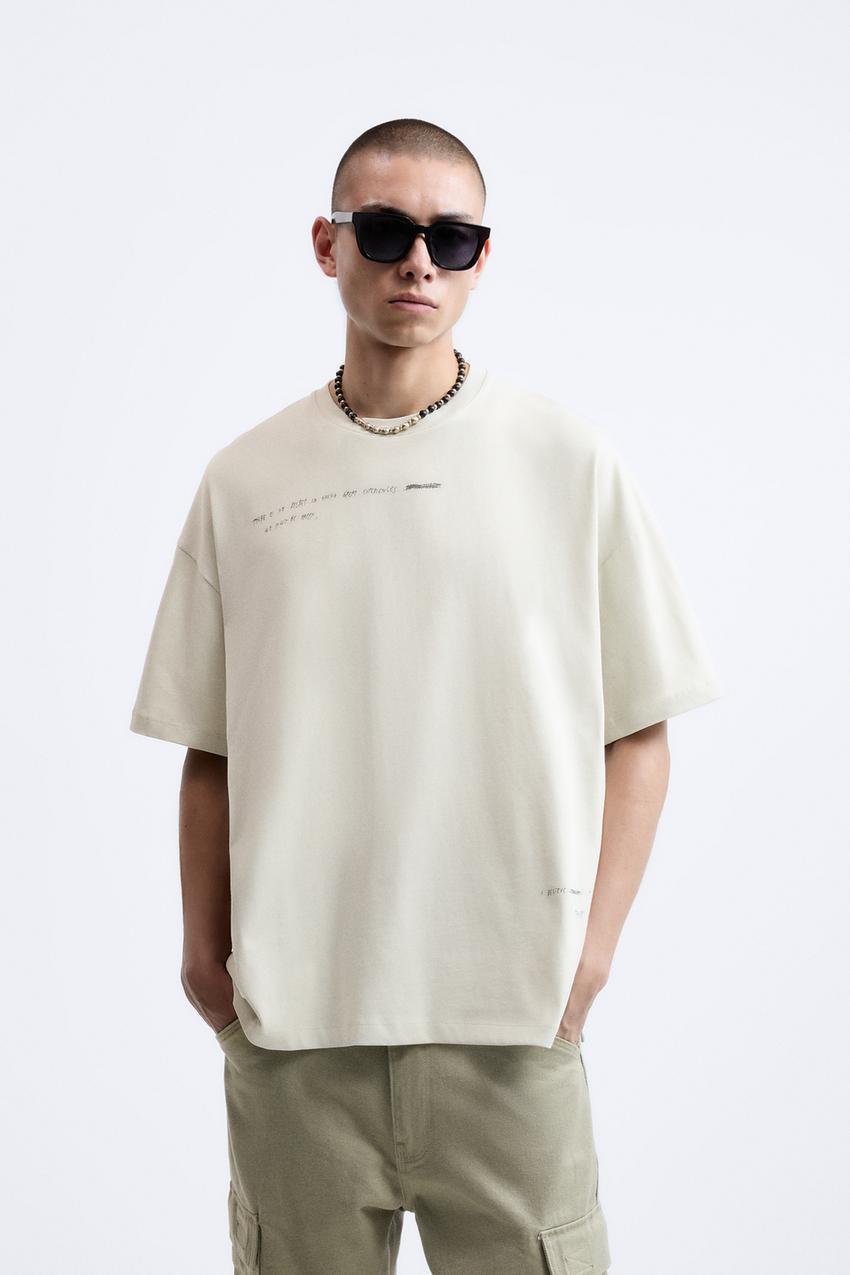 Zara text t shirt Outlet