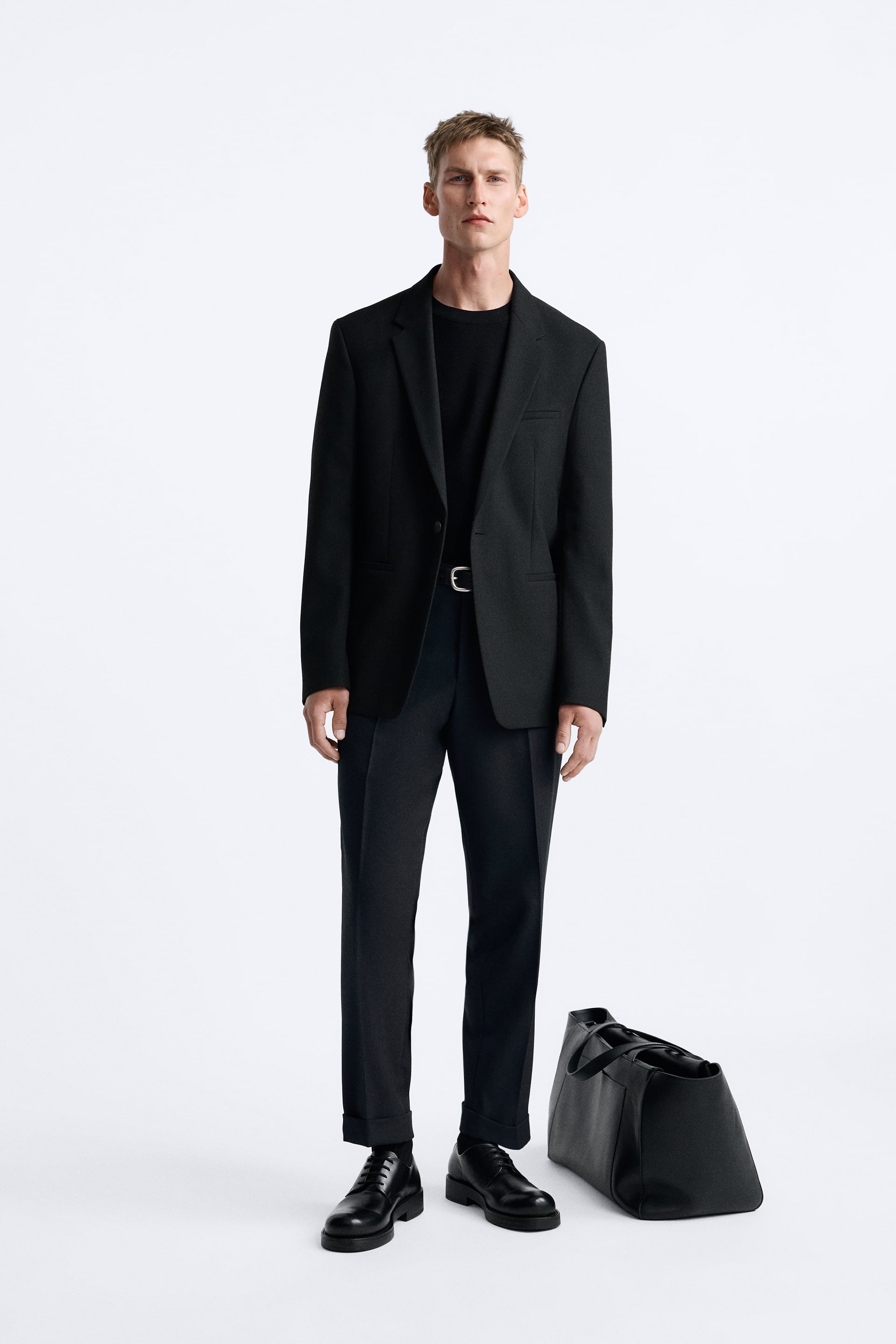 Textured Suit Blazer - Black | Zara United States