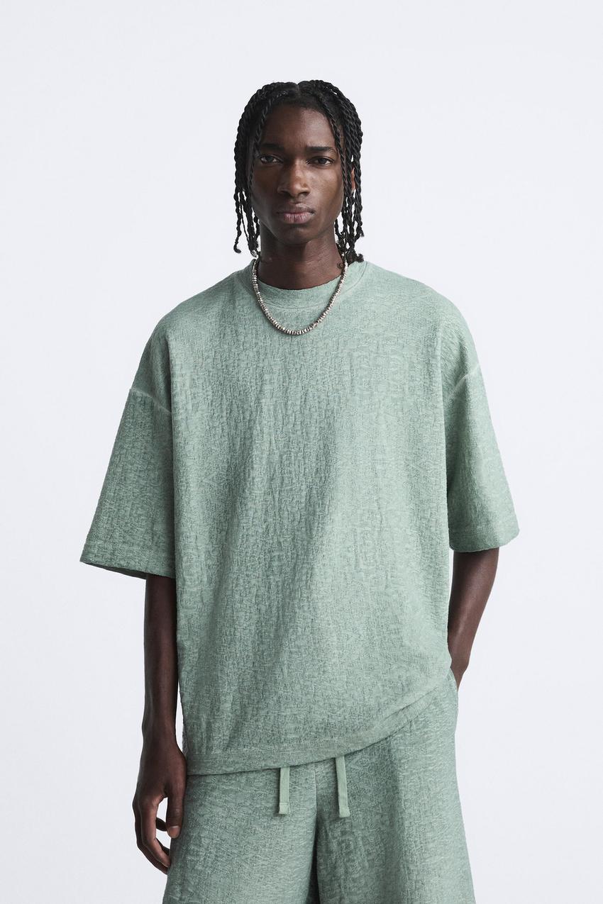 Zara t shirt green Clearance