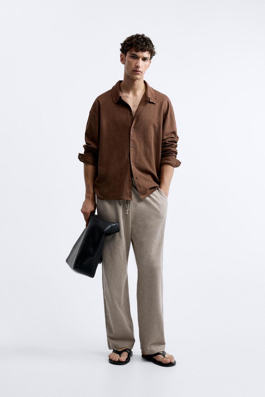 Textured pants zara Clearance