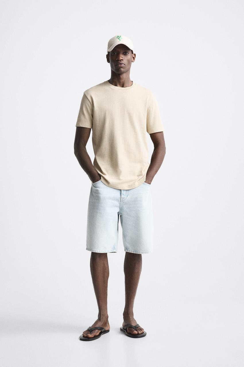 Zara men's knit t shirt Clearance