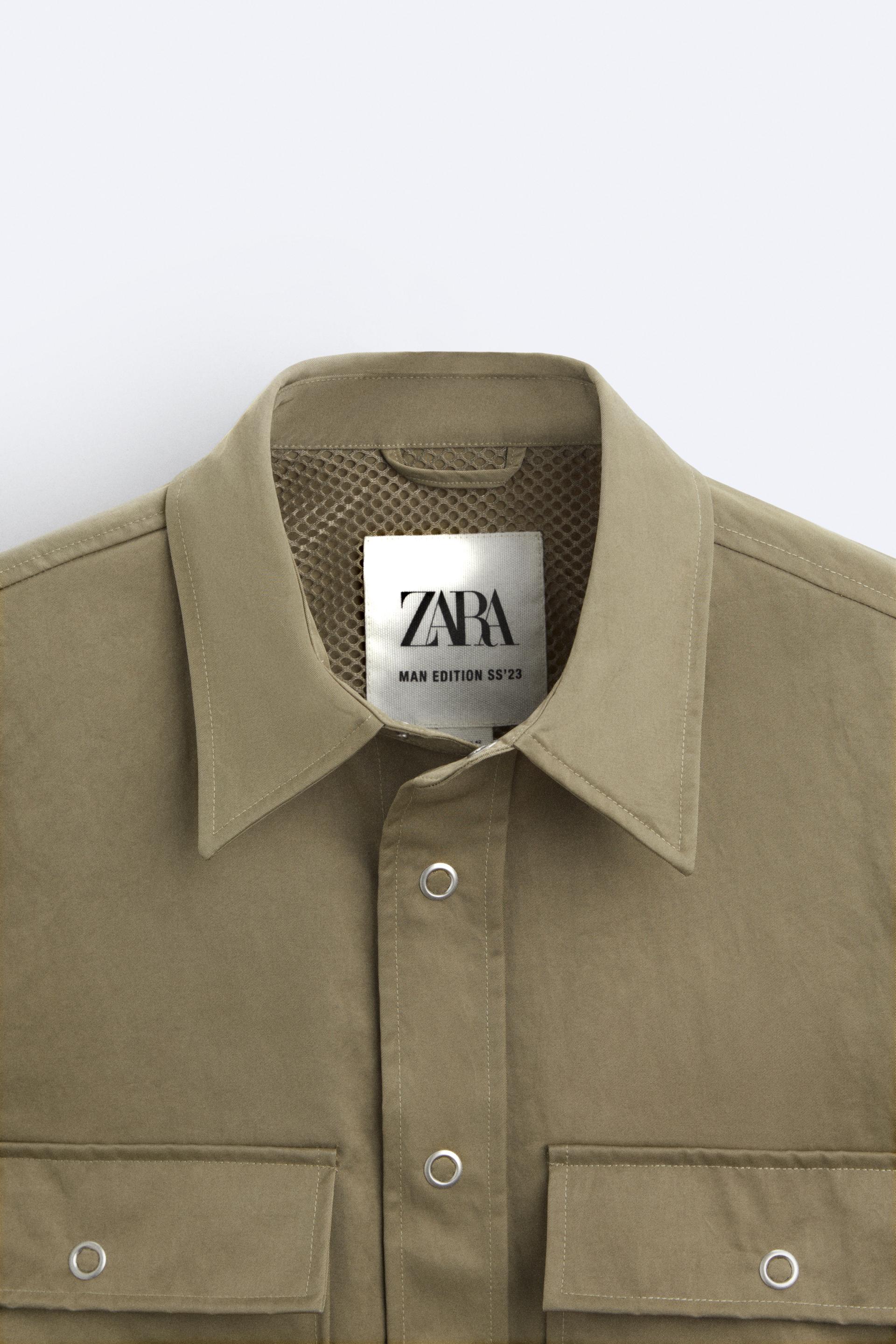 Zara mens green shirt Clearance
