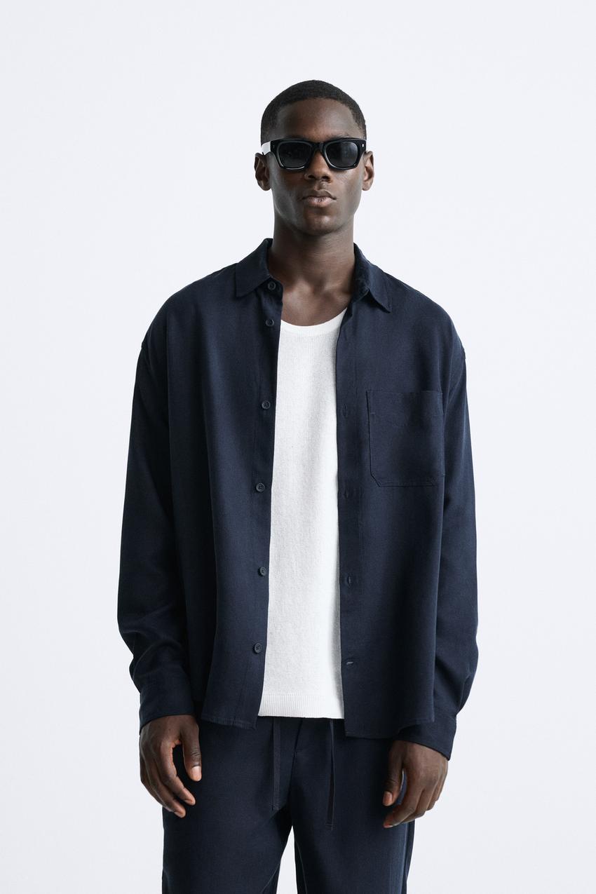 Zara mens blue shirt Clearance