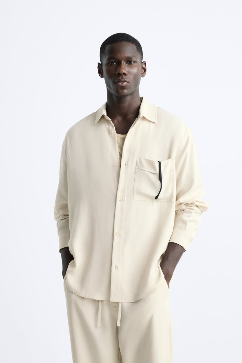 our Simplicity wealth LYOCELL SHIRT - Beige | ZARA United States