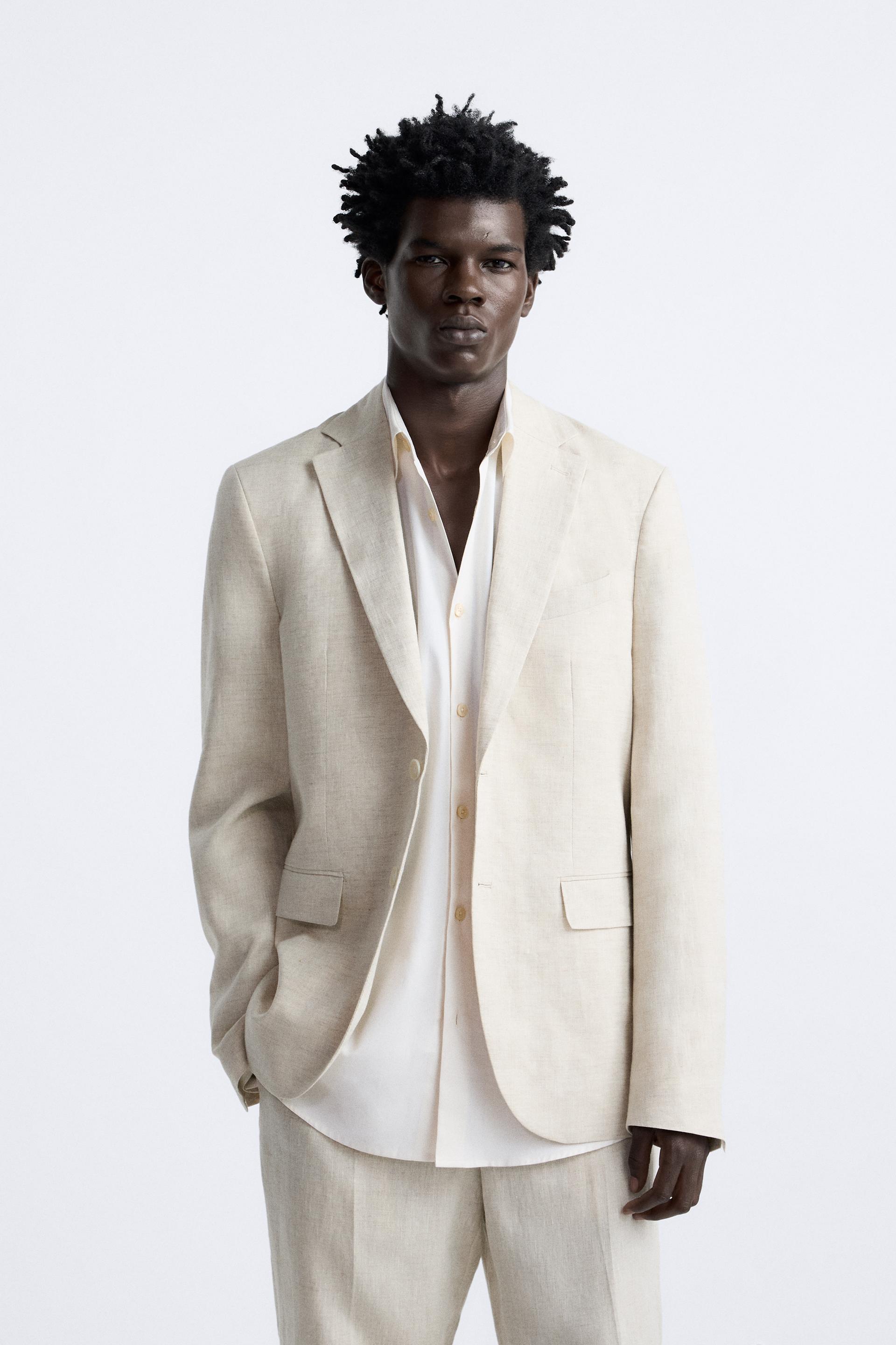 Beige suit zara Clearance