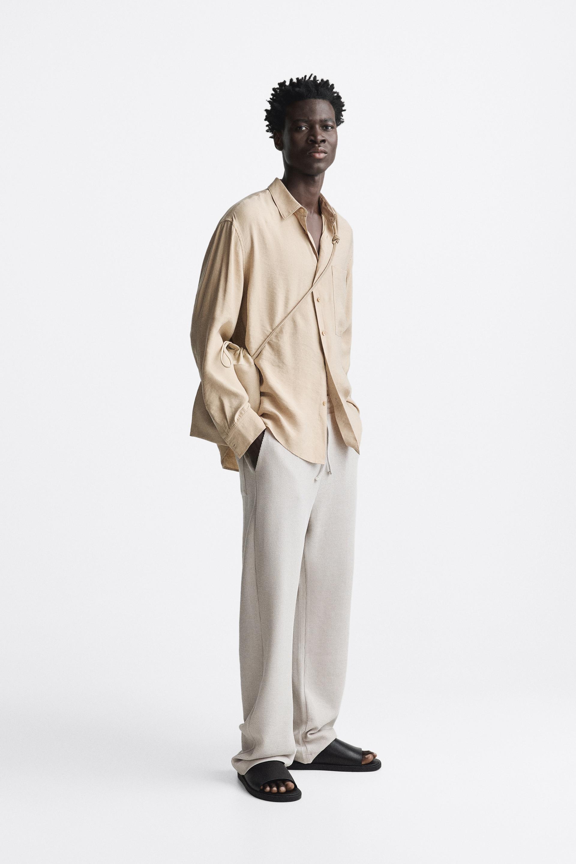 Textured pants zara Clearance