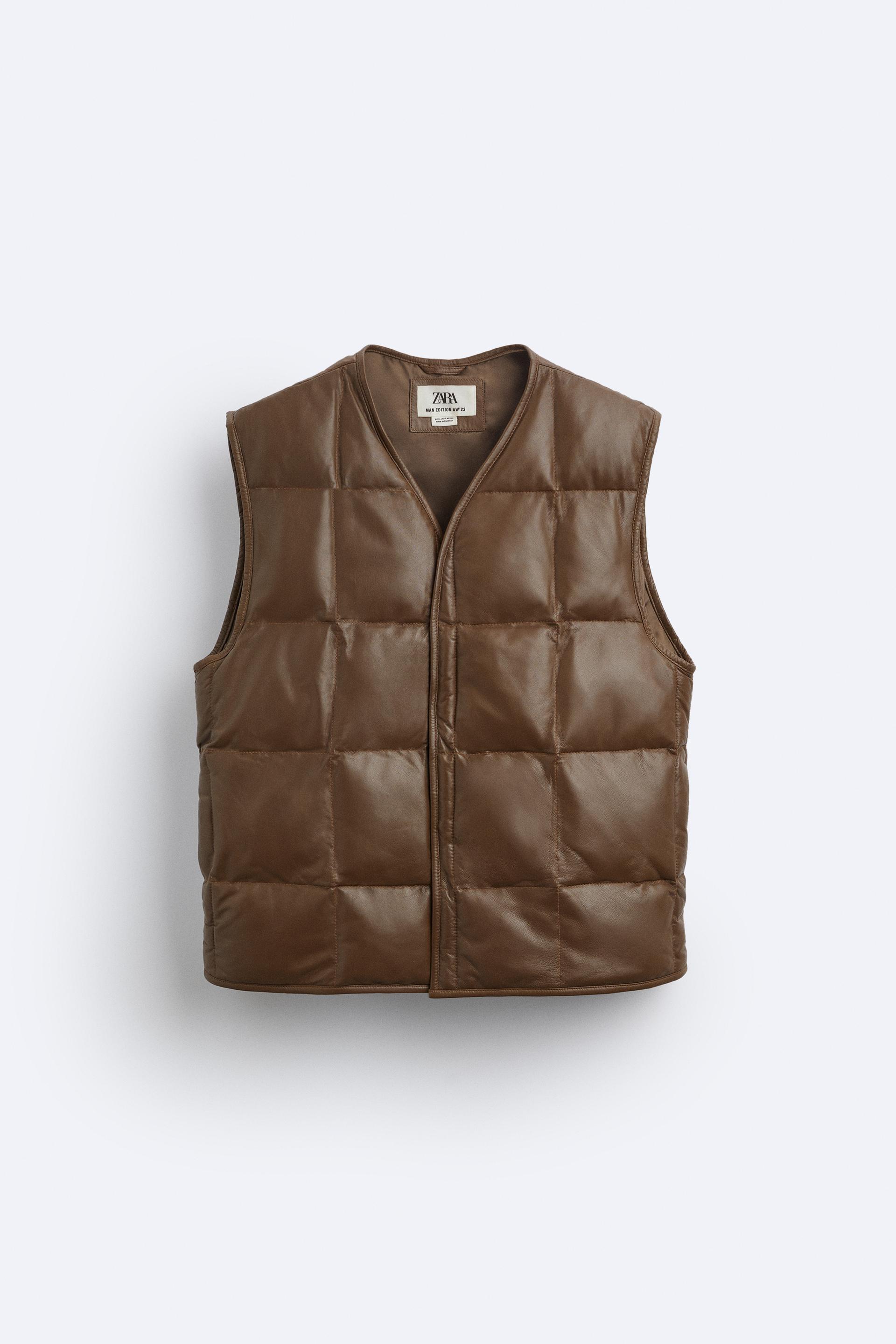 Brown vest zara Clearance