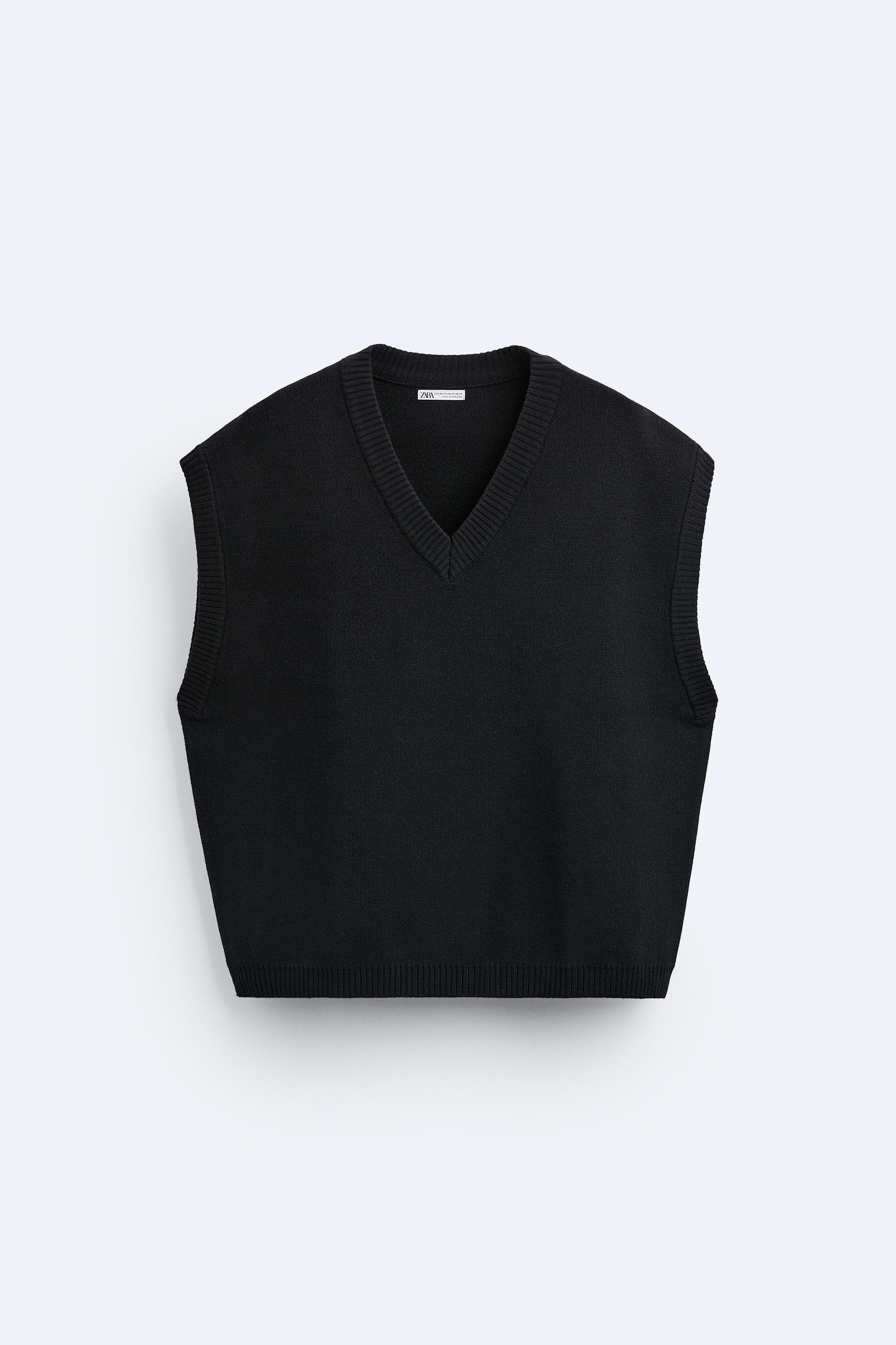 BOXY FIT KNIT VEST - Stone | ZARA United States