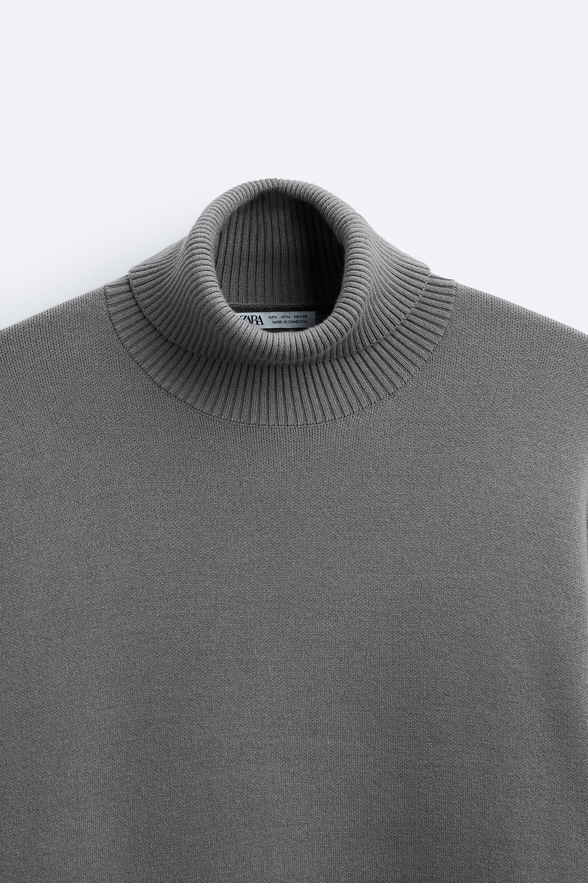 Zara grey turtleneck jumper Clearance