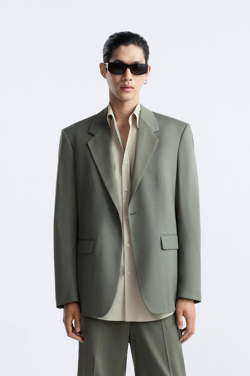 Zara blazer verde Outlet