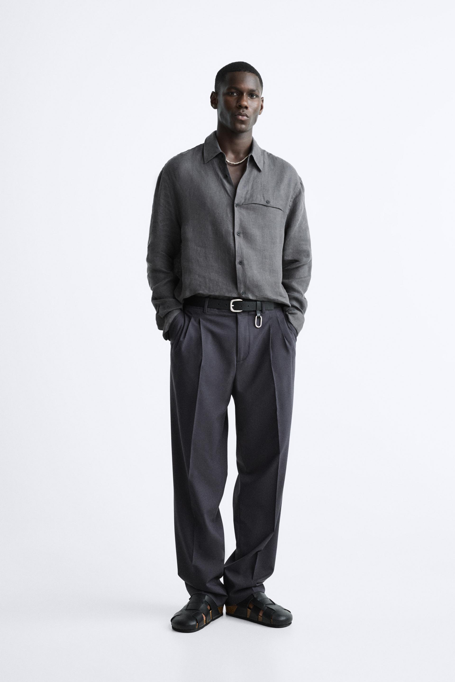 Zara gray shirt Clearance