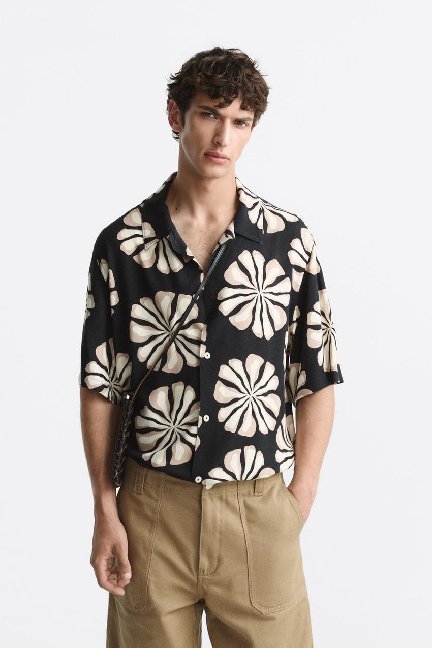 Zara floral print shirt mens Clearance