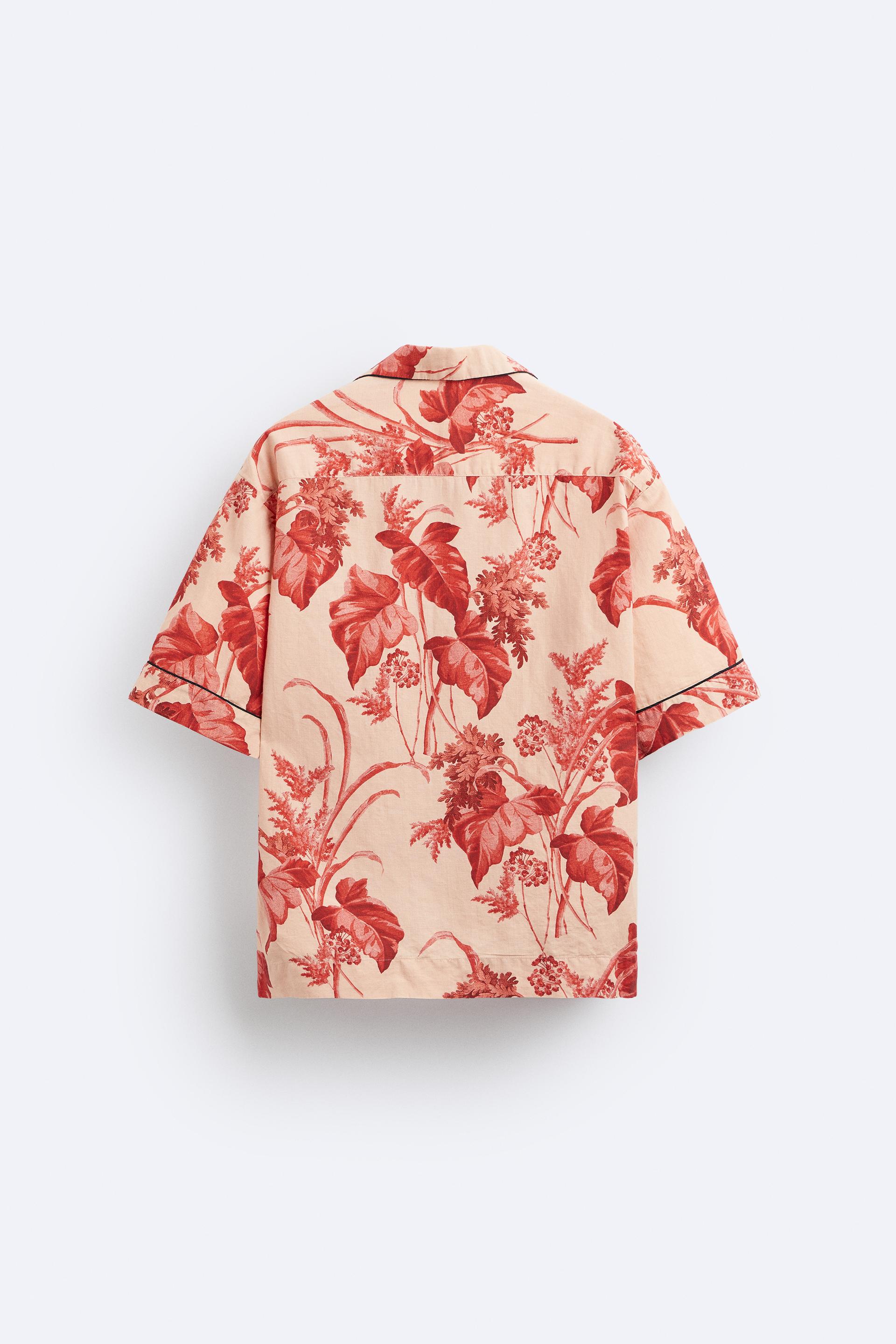 Zara red floral shirt Clearance
