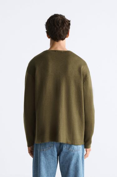 Zara mens v neck jumper clearance