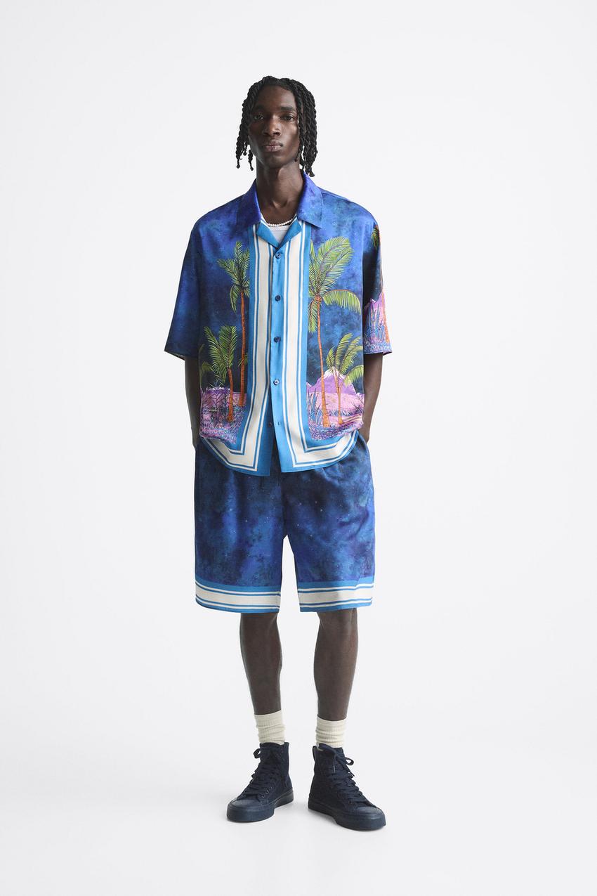 Zara printed bermuda shorts Clearance