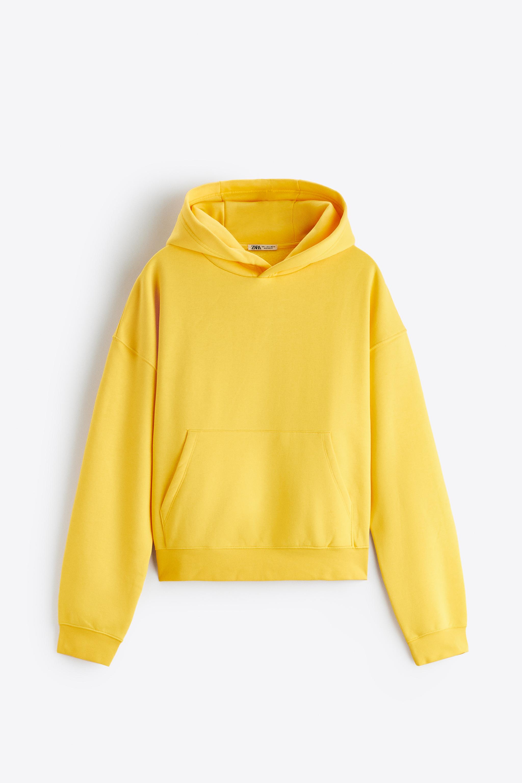 Yellow sales hoodie zara