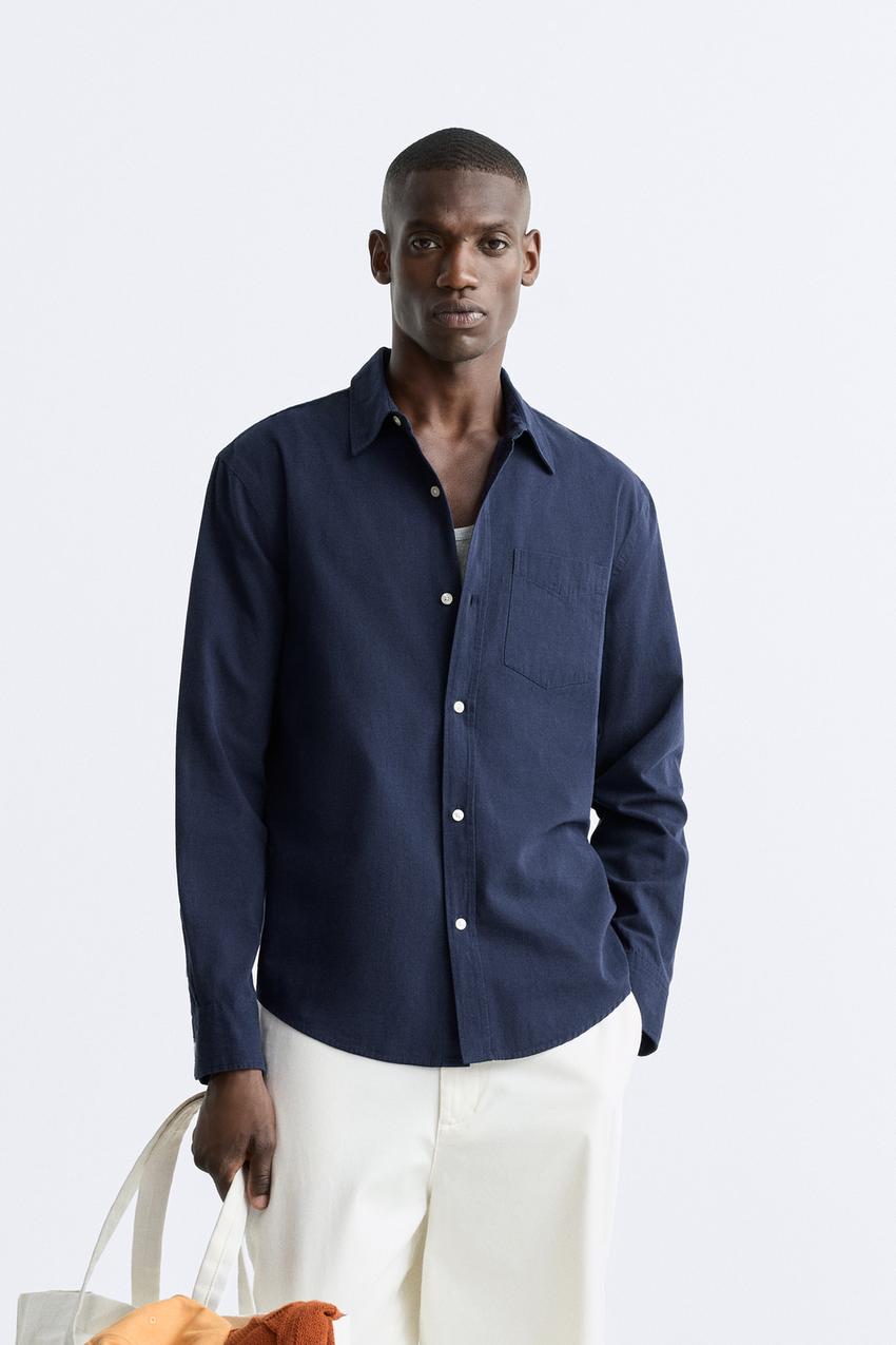 Zara mens blue shirt Clearance