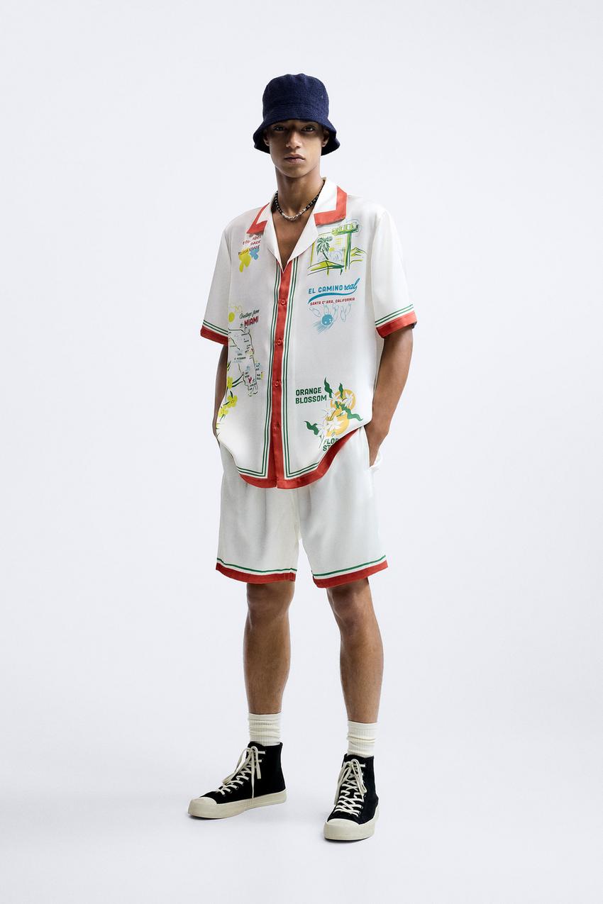 Zara printed bermuda shorts Clearance