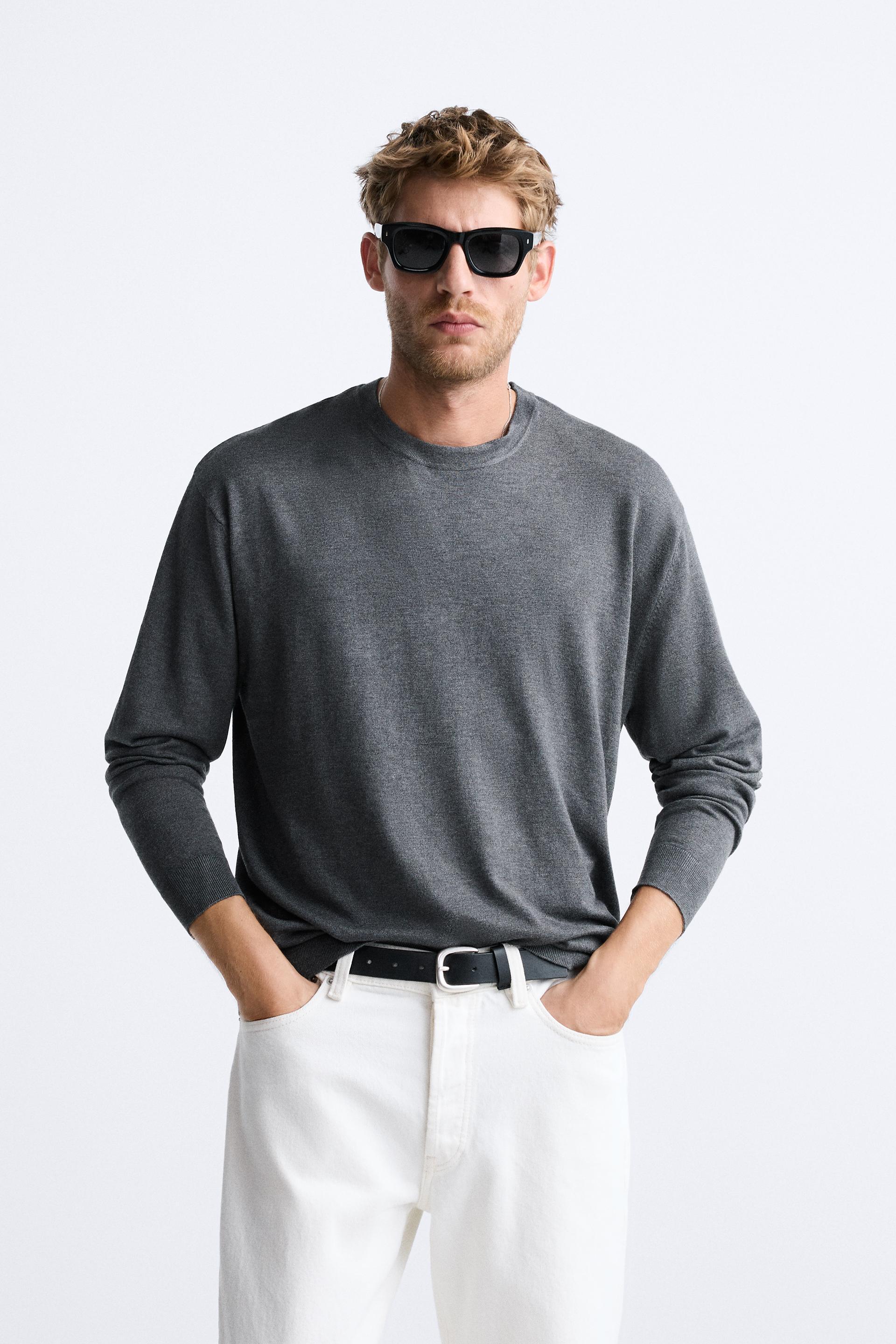 Zara mens white jumper Clearance
