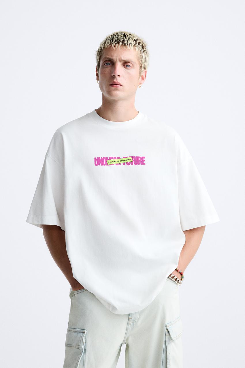 Basic white t shirt zara Clearance