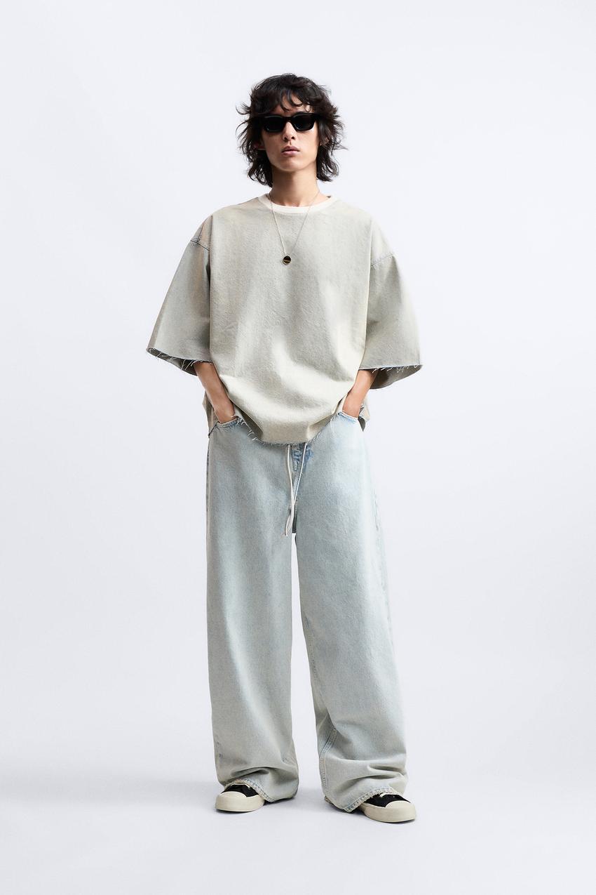 Zara baggy pants with buttons Clearance