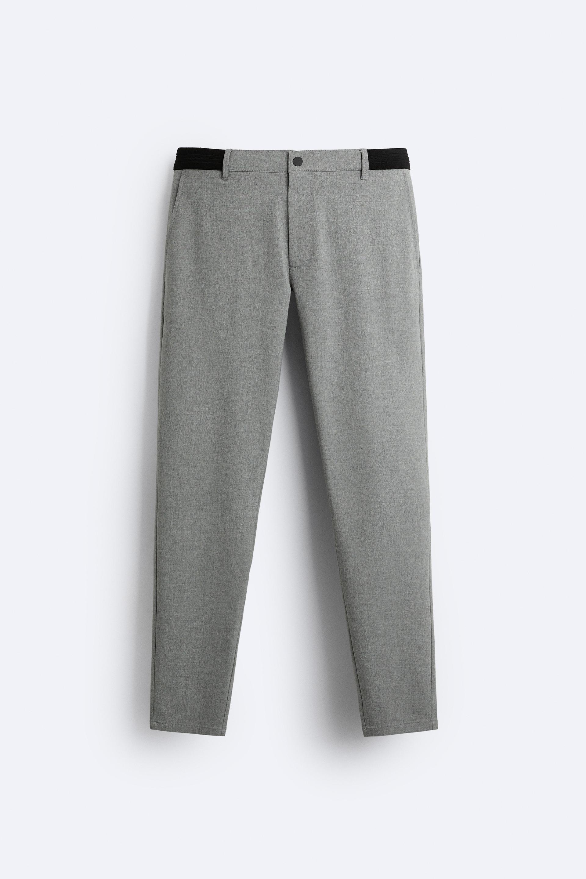 Zara slim fit heathered trousers Outlet