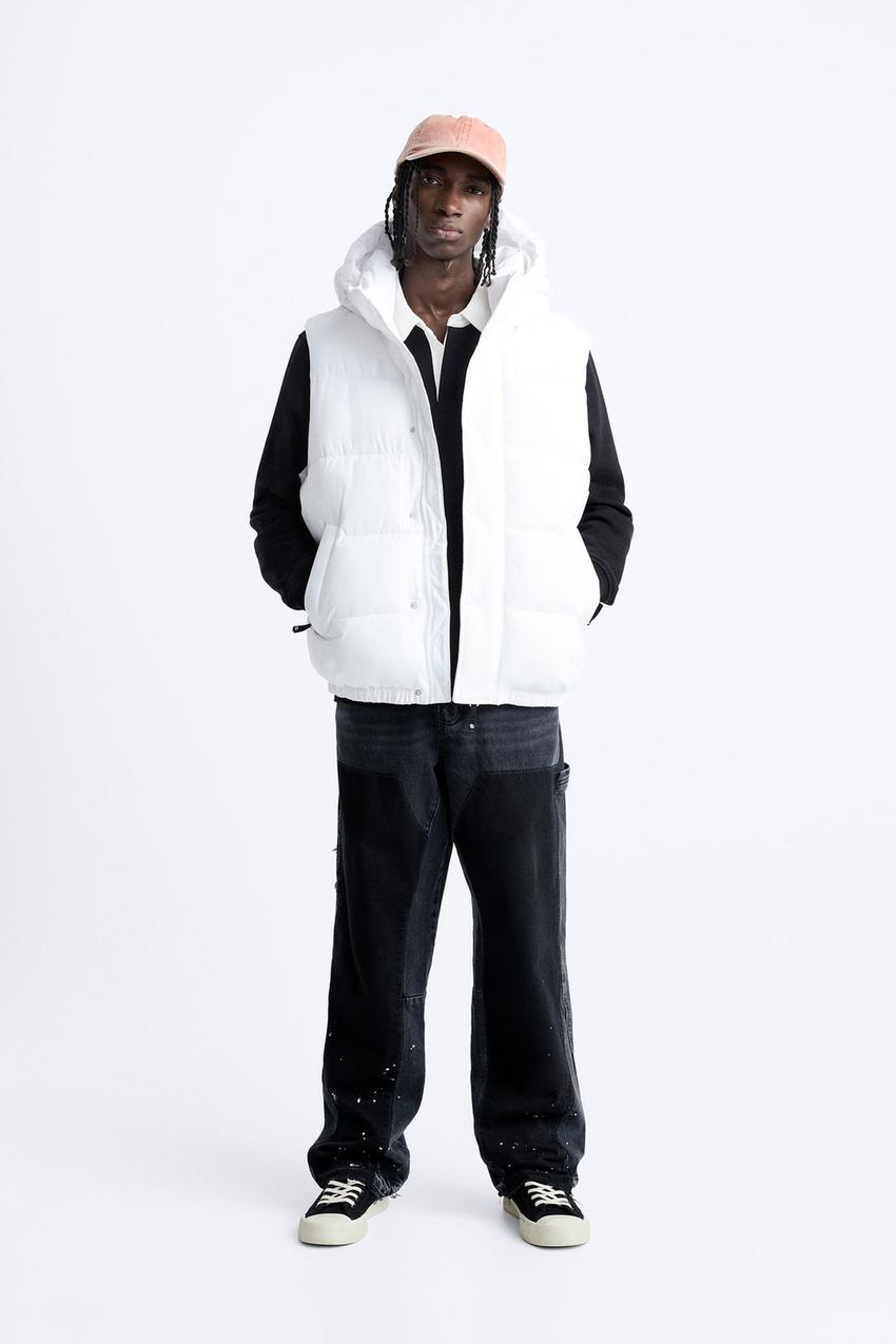 Zara white gilet Clearance