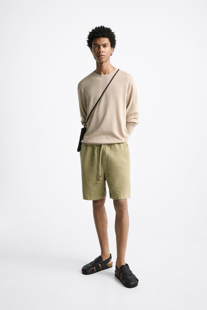 Zara shorts beige Clearance