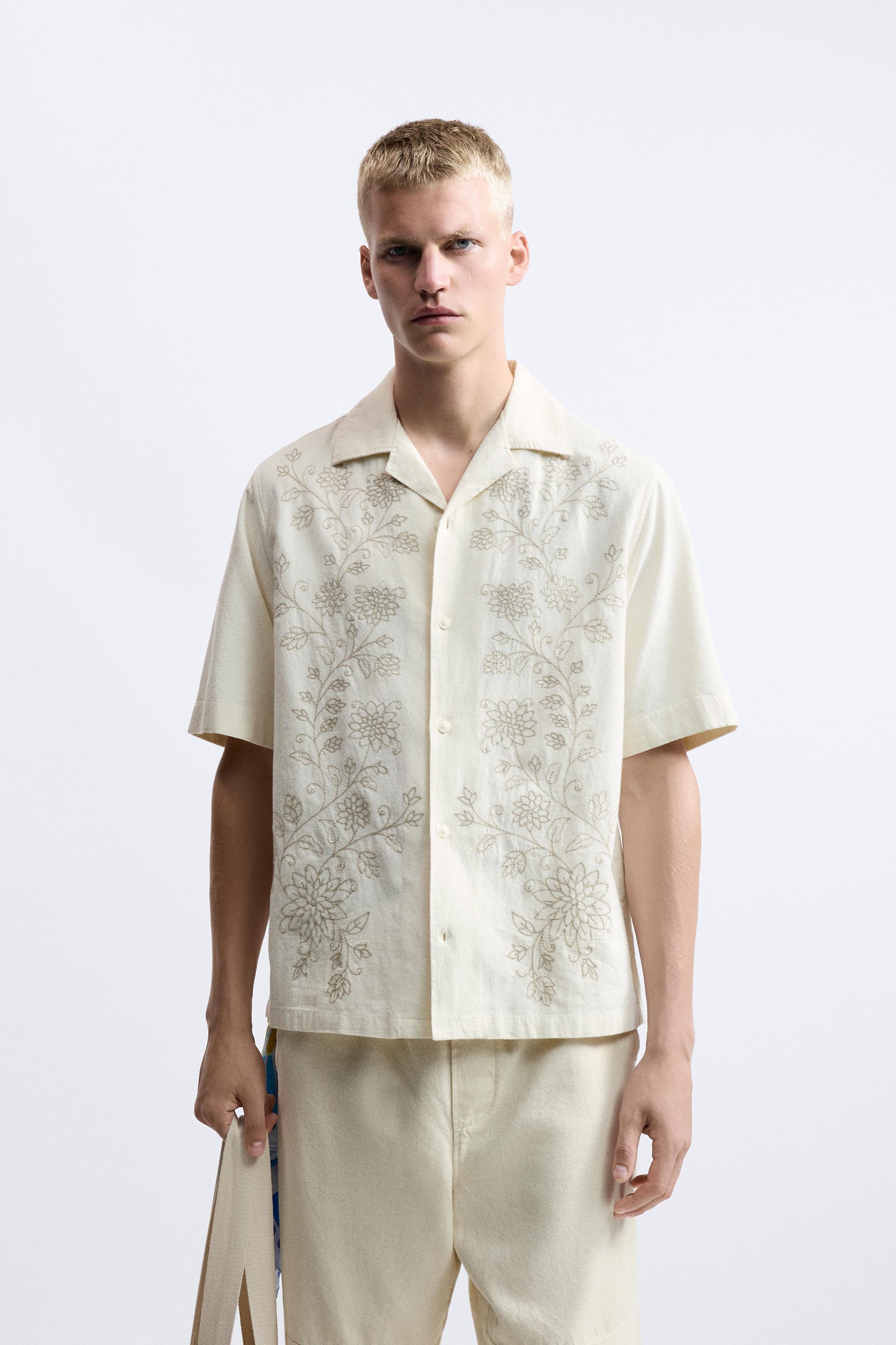 Zara men's button up shirts & tops Clearance