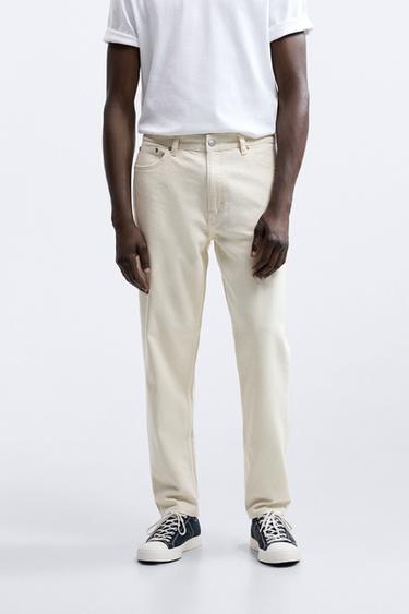Zara white mens jeans Clearance