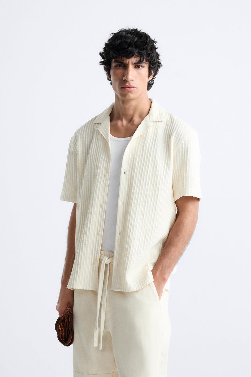 Zara striped jacquard top Clearance