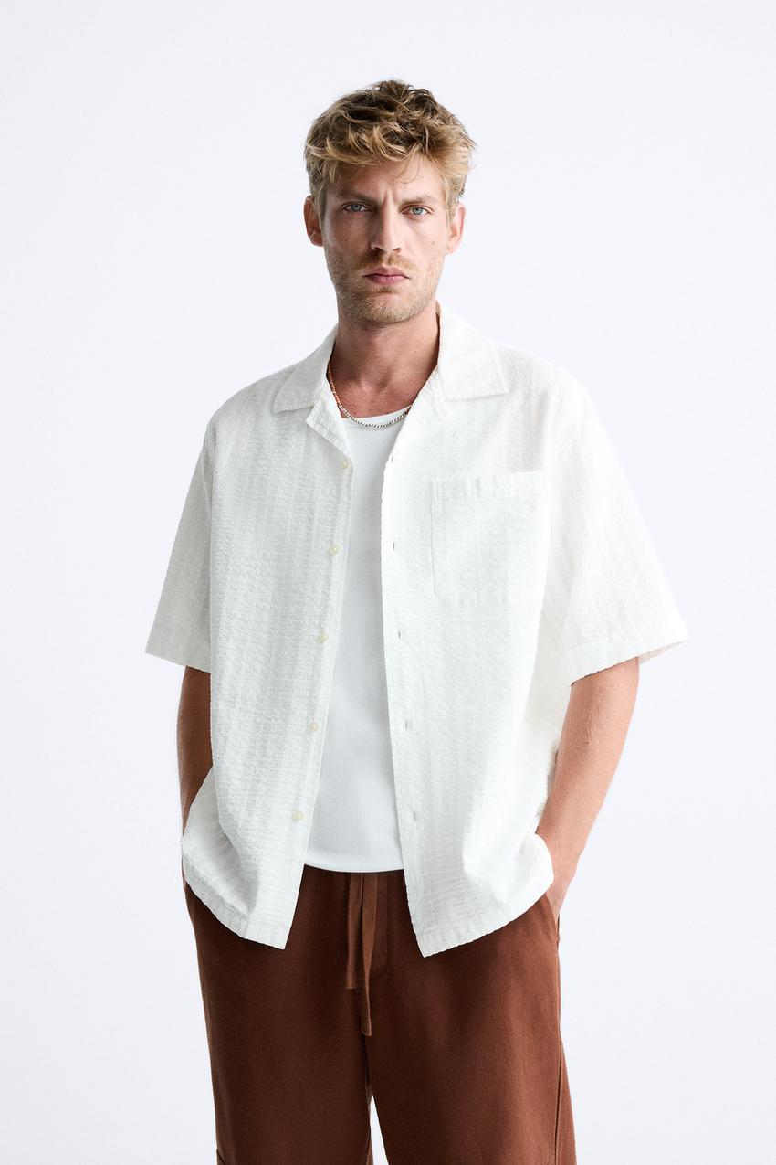 Zara men's button down short sleeve Clearance