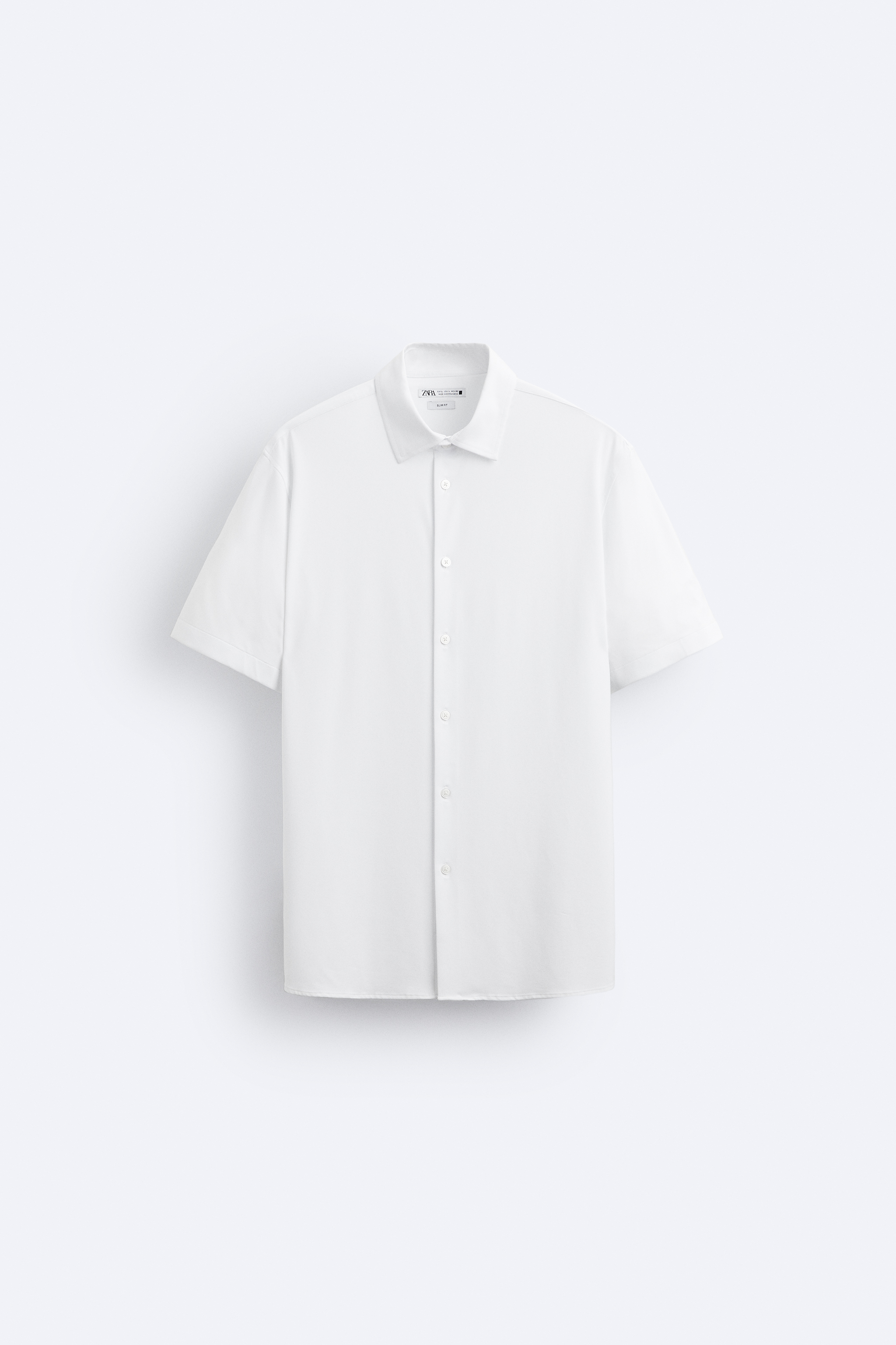 Zara - Stretch Short Sleeve Shirt - Black - Men