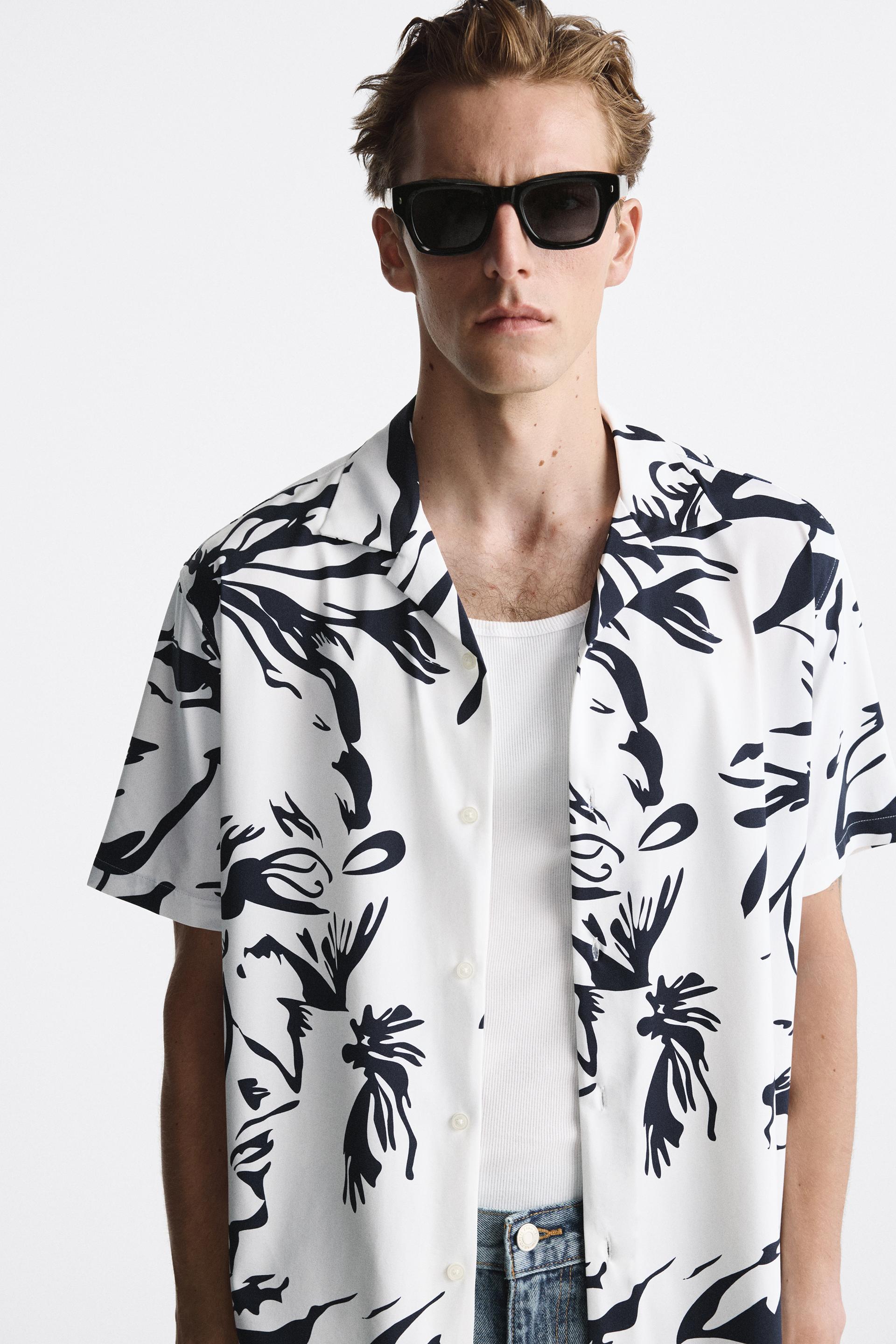 Zara floral print shirt mens Clearance