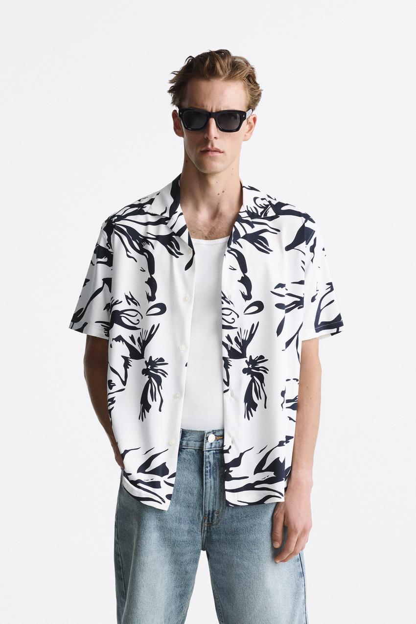 Zara white floral shirt Clearance