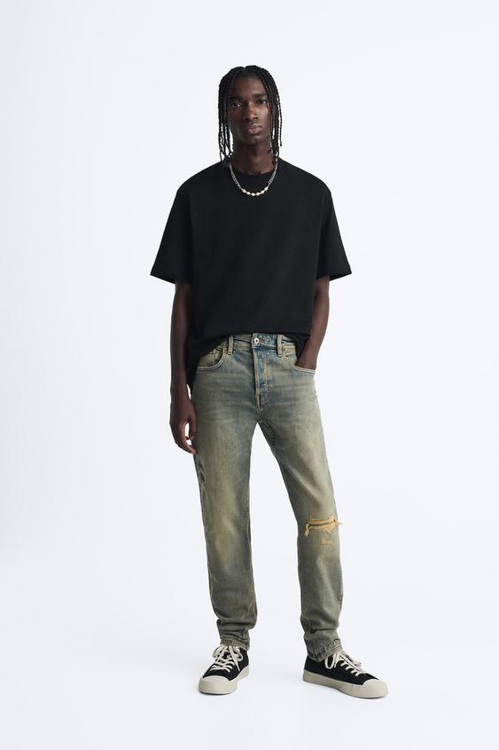 Black ripped jeans zara Clearance