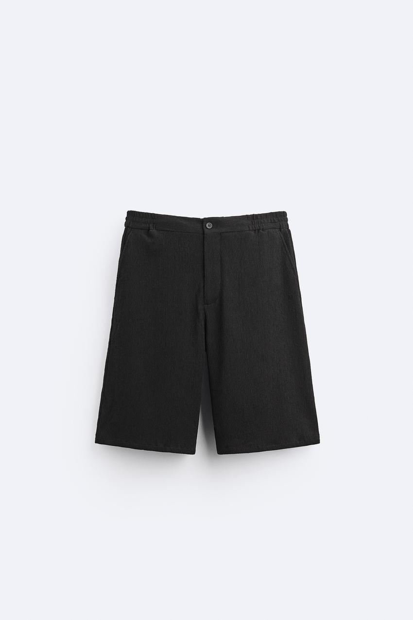 Zara black pleated shorts Clearance