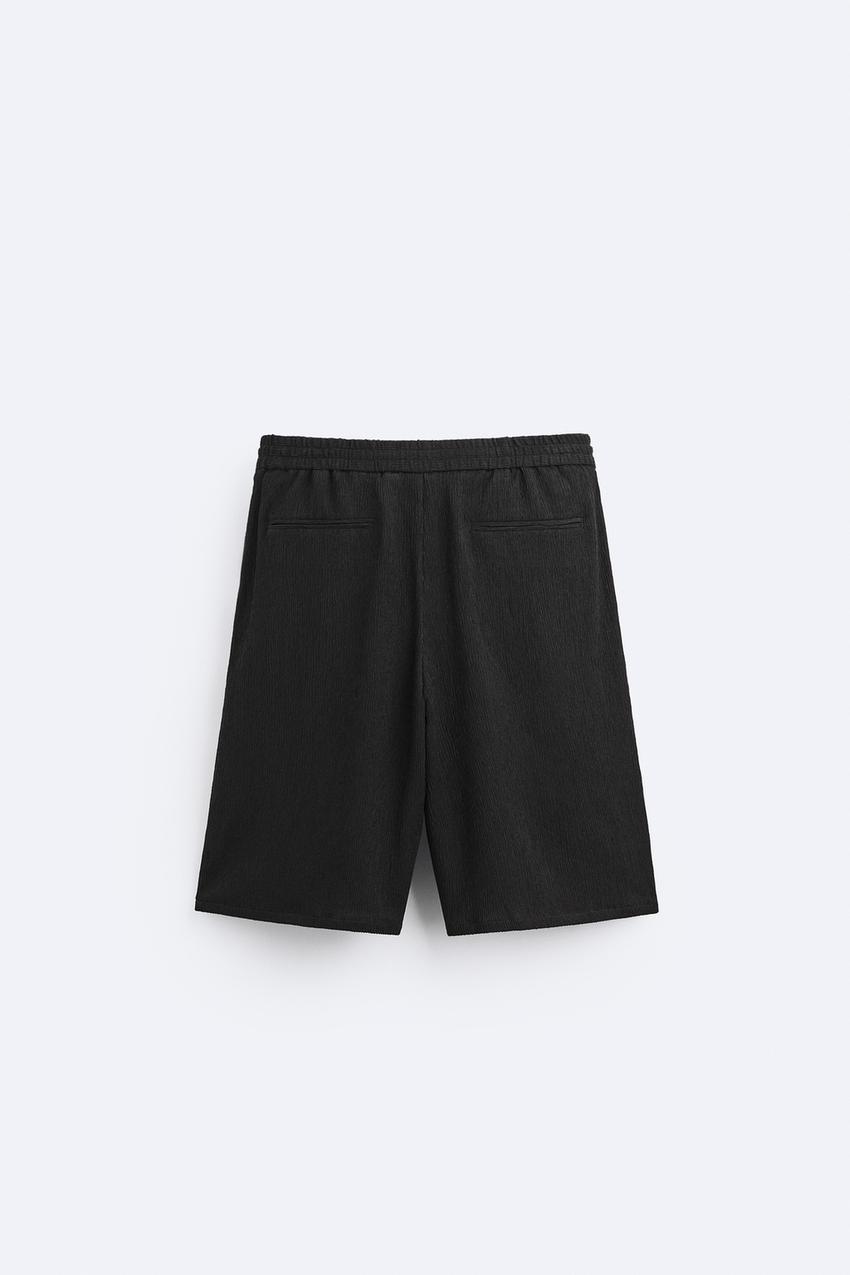 Zara black pleated shorts Clearance