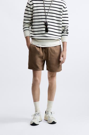 Brown shorts zara Clearance