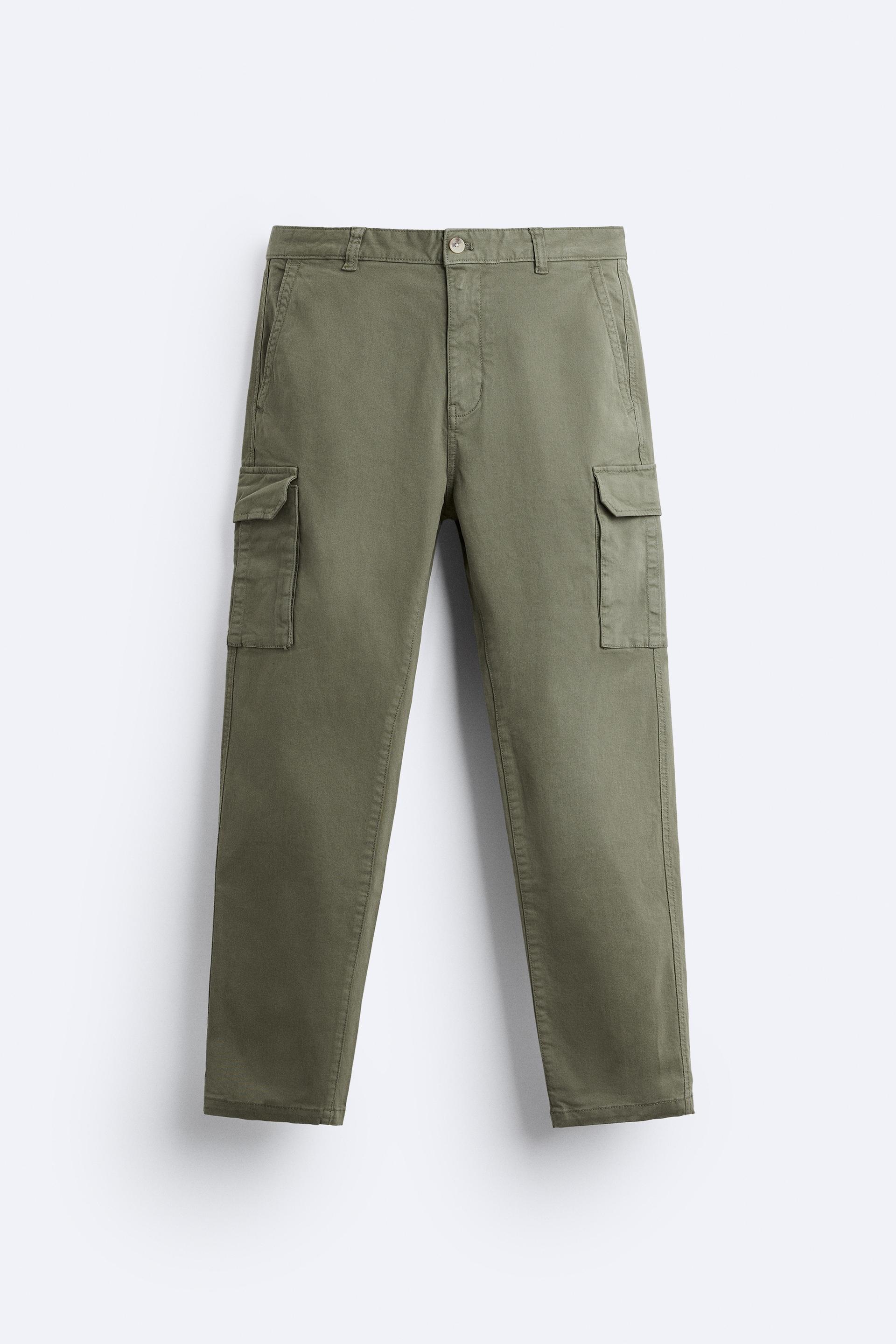 Leaf print cargo pants zara Outlet