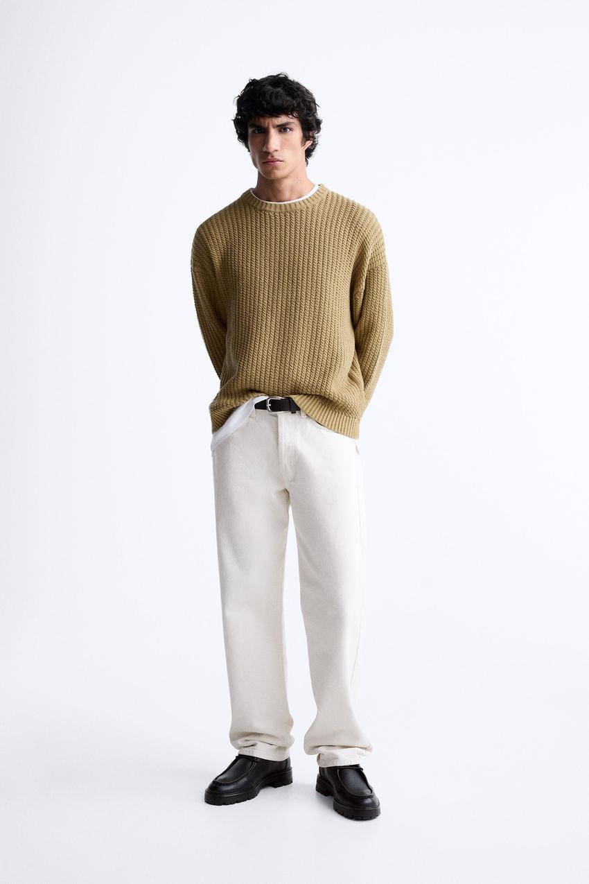 Woven knit sweater zara Clearance
