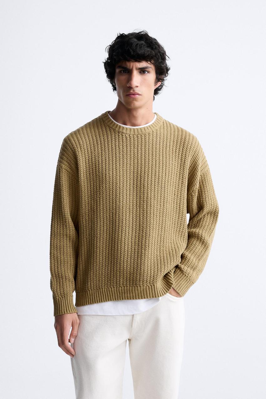 Zara knit sweater men Clearance