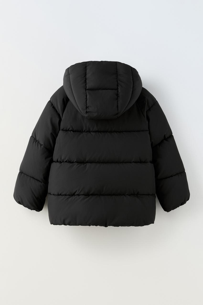 Zara quilted parka with hood Clearance